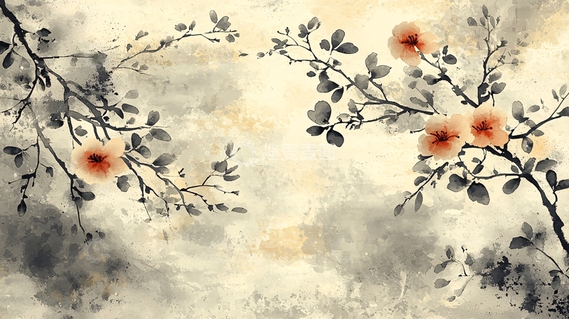 高清大图下载【趣麦麦图】水墨画花鸟