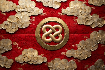 金色祥云纹饰