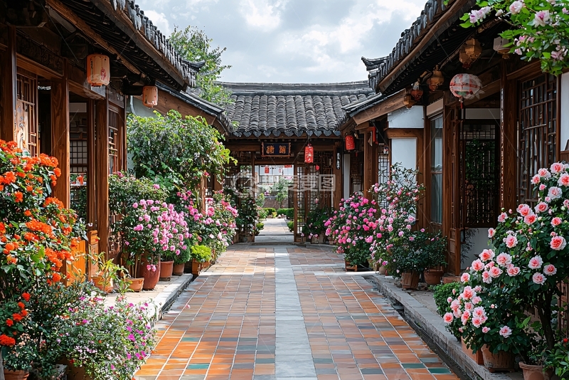 高清大图下载【趣麦麦图】中式庭院