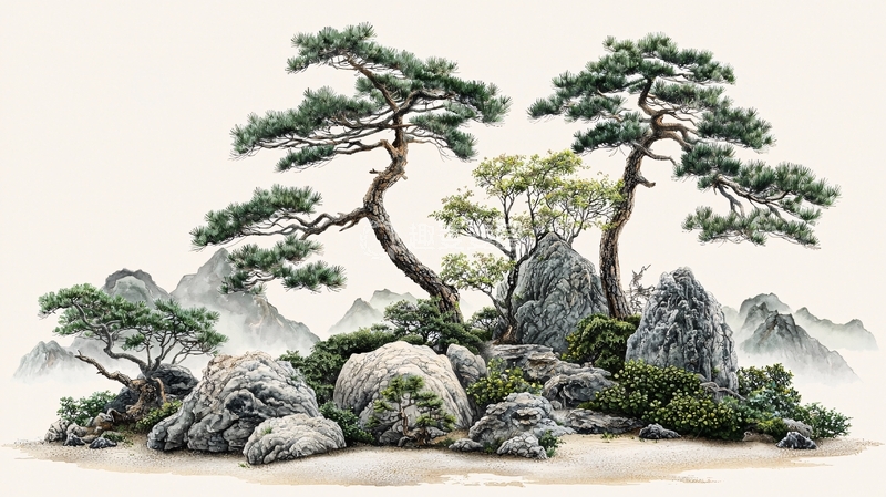 高清大图下载【趣麦麦图】水墨画山水