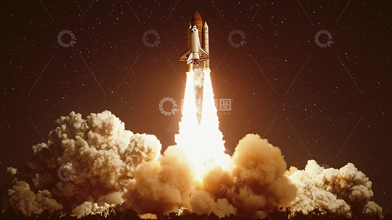 高清大图下载【趣麦麦图】航天飞机发射