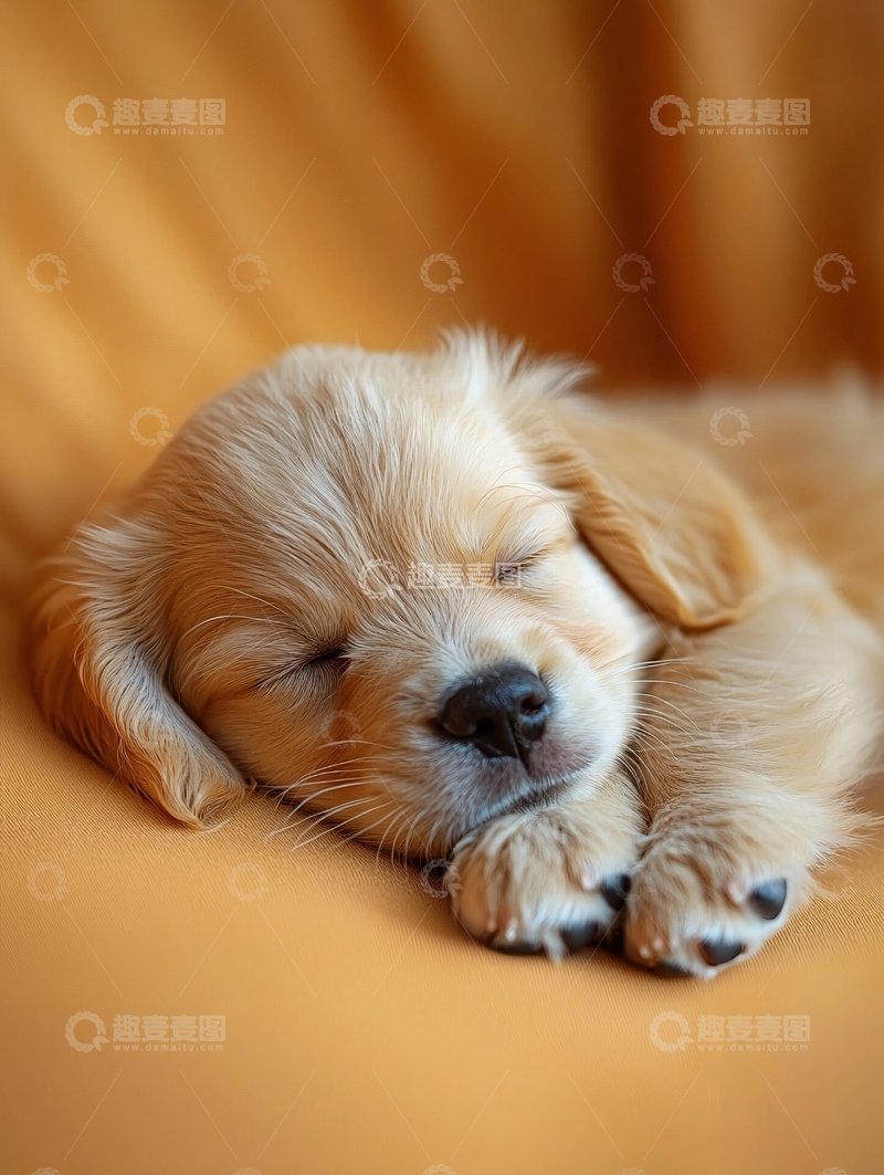 高清大图下载【趣麦麦图】可爱的小狗睡觉