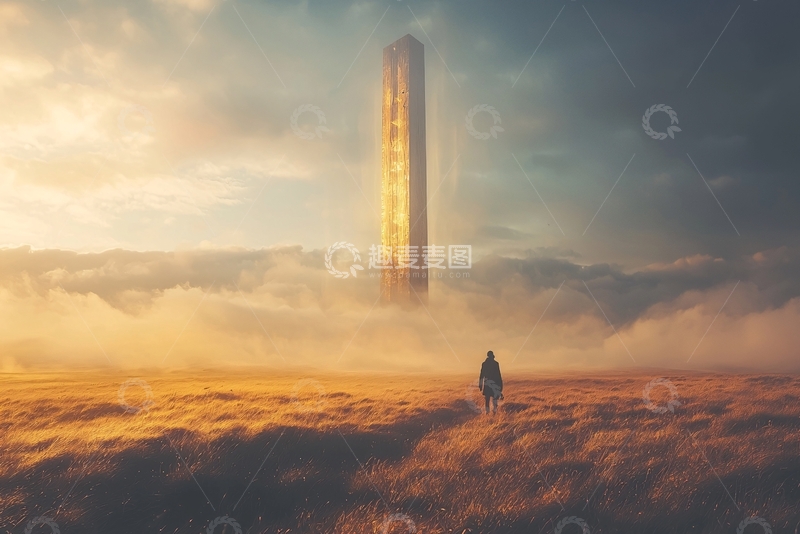 高清大图下载【趣麦麦图】金色高塔