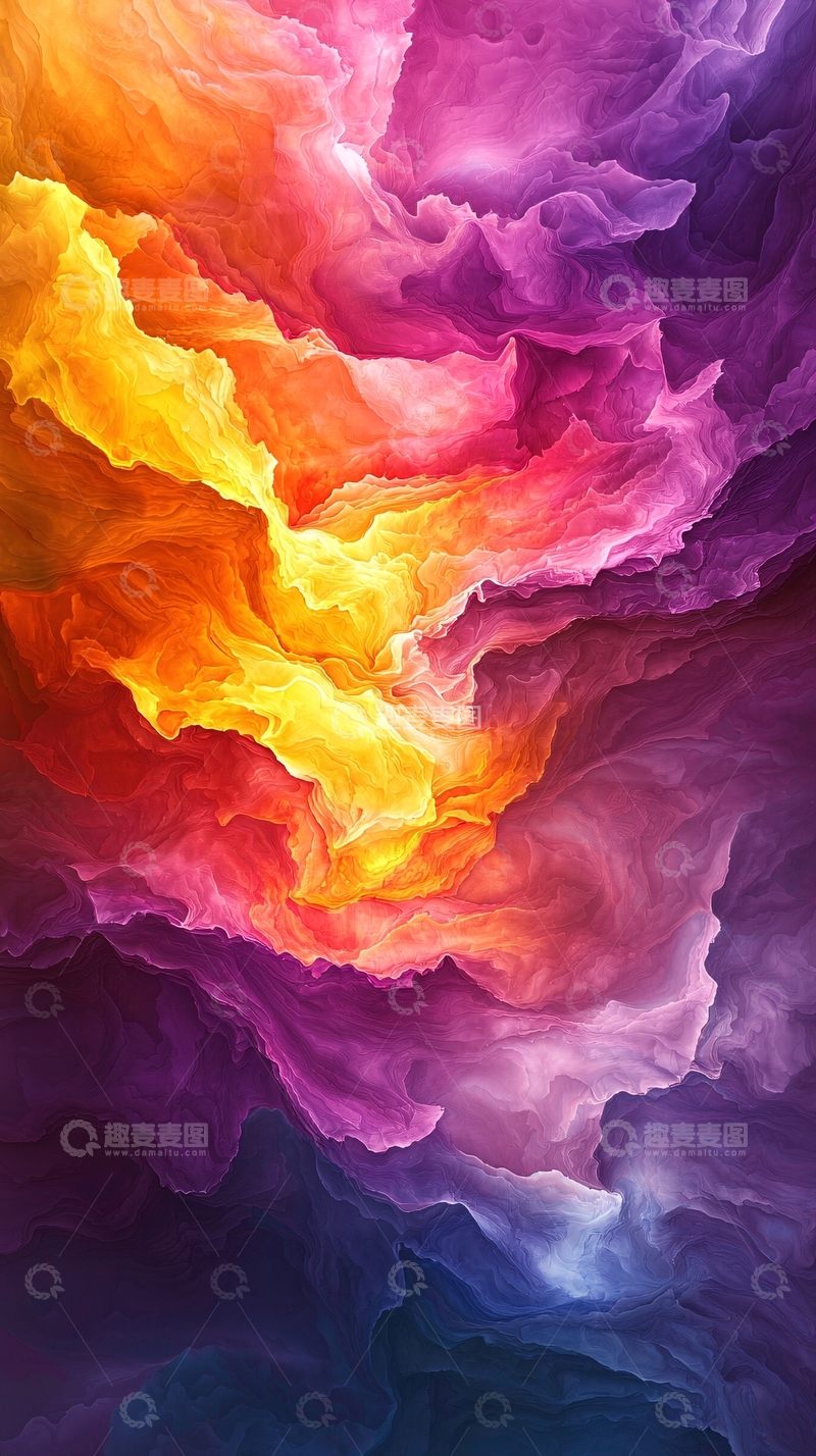 高清大图下载【趣麦麦图】色彩斑斓的梦幻云彩
