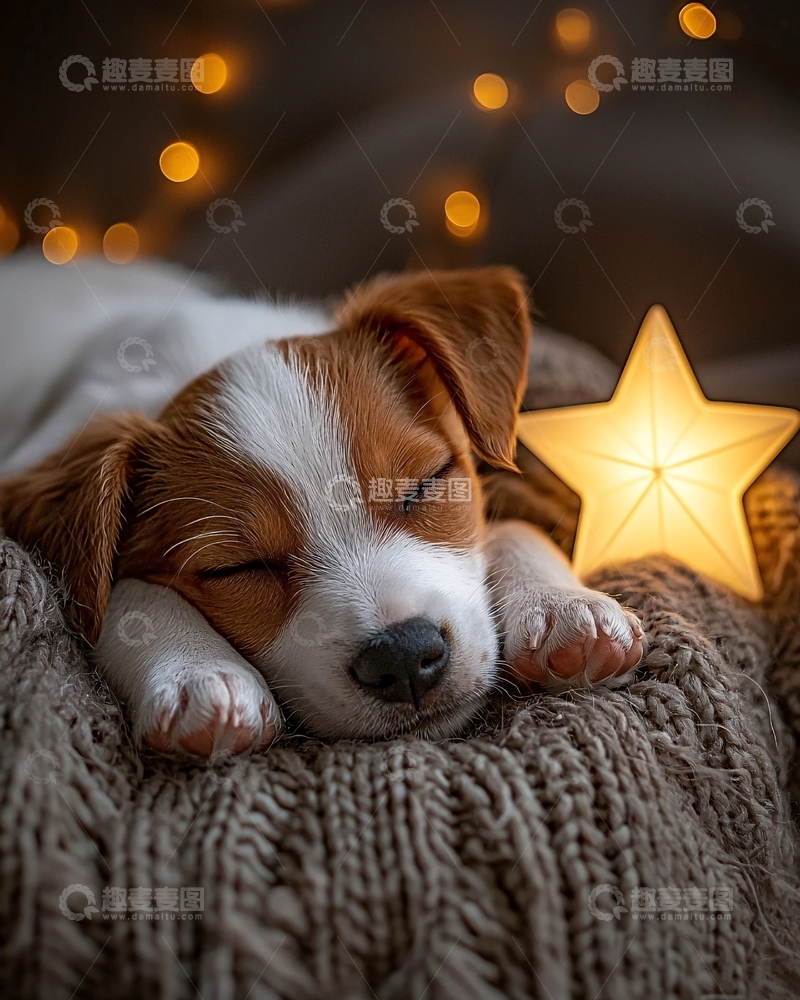 高清大图下载【趣麦麦图】圣诞节小狗