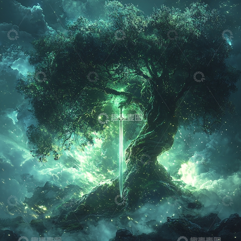 高清大图下载【趣麦麦图】绿色巨树