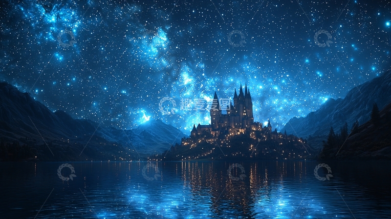高清大图下载【趣麦麦图】星空下的城堡6