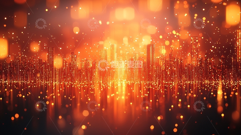 高清大图下载【趣麦麦图】光影交错的未来都市
