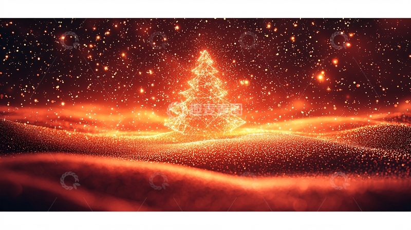 高清大图下载【趣麦麦图】光影圣诞树