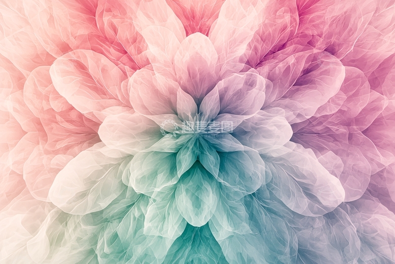 高清大图下载【趣麦麦图】粉色花朵抽象图案