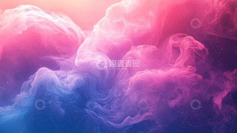 高清大图下载【趣麦麦图】梦幻彩色烟雾背景