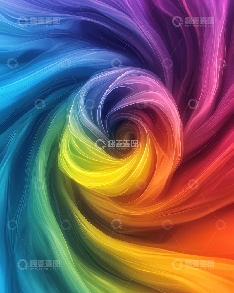 高清大图下载【趣麦麦图】彩色漩涡状抽象背景