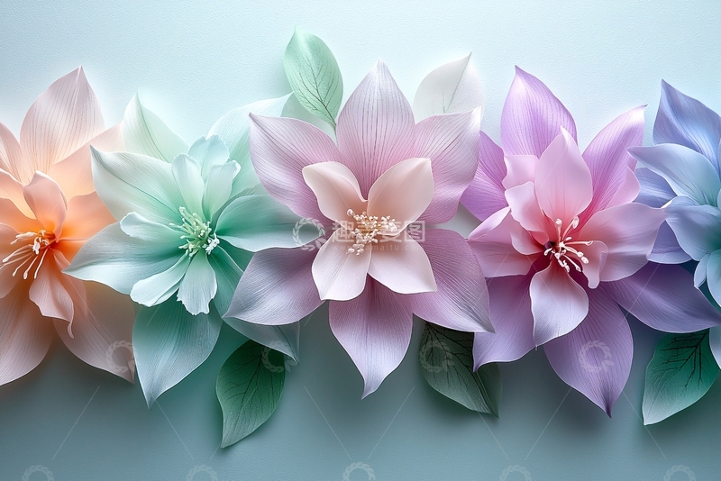 高清大图下载【趣麦麦图】彩色纸花