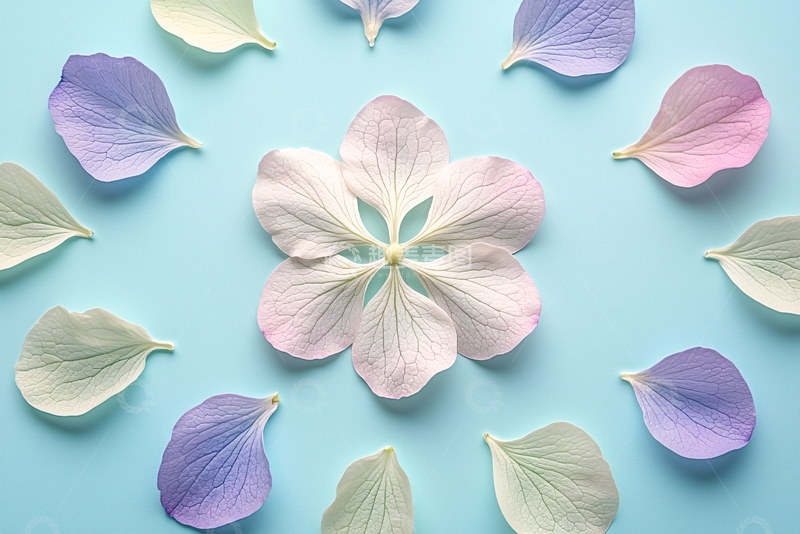 高清大图下载【趣麦麦图】花瓣环绕花朵