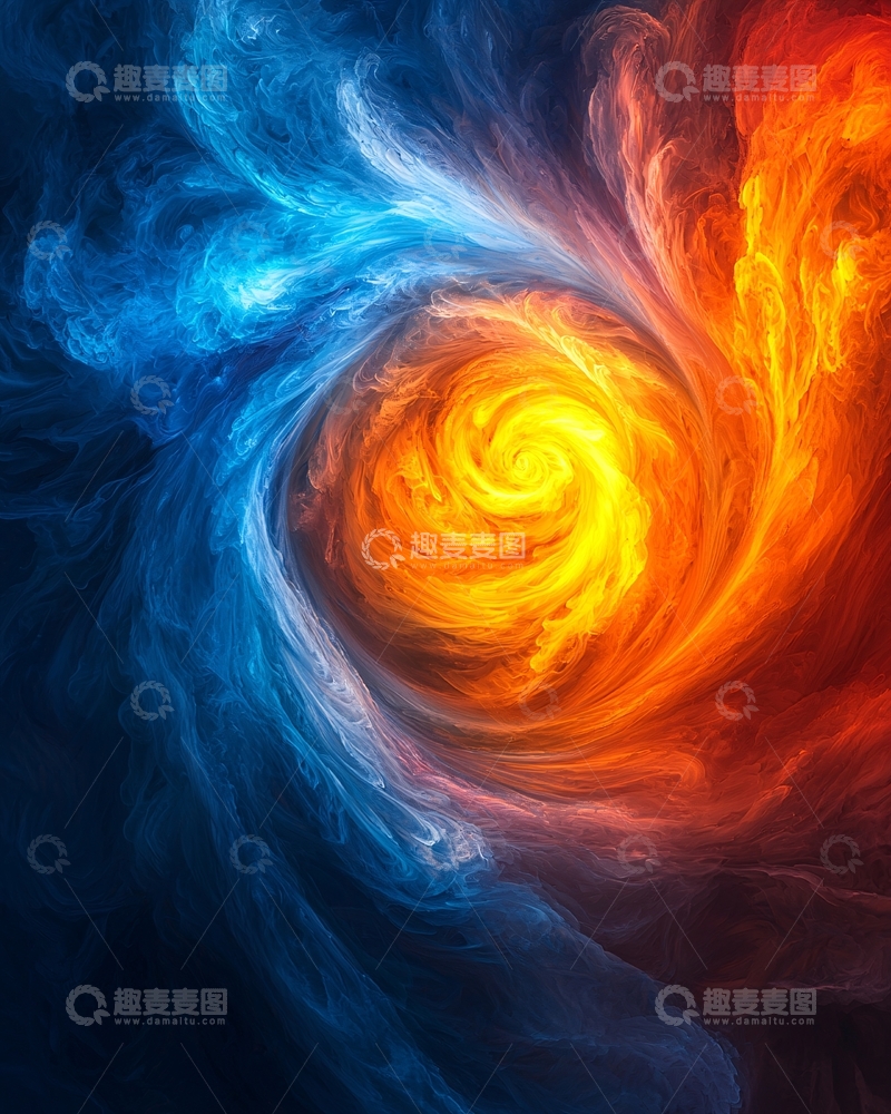 高清大图下载【趣麦麦图】火焰与冰的漩涡