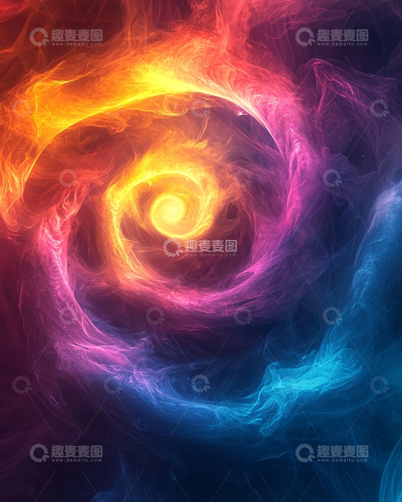 高清大图下载【趣麦麦图】色彩绚丽的能量漩涡