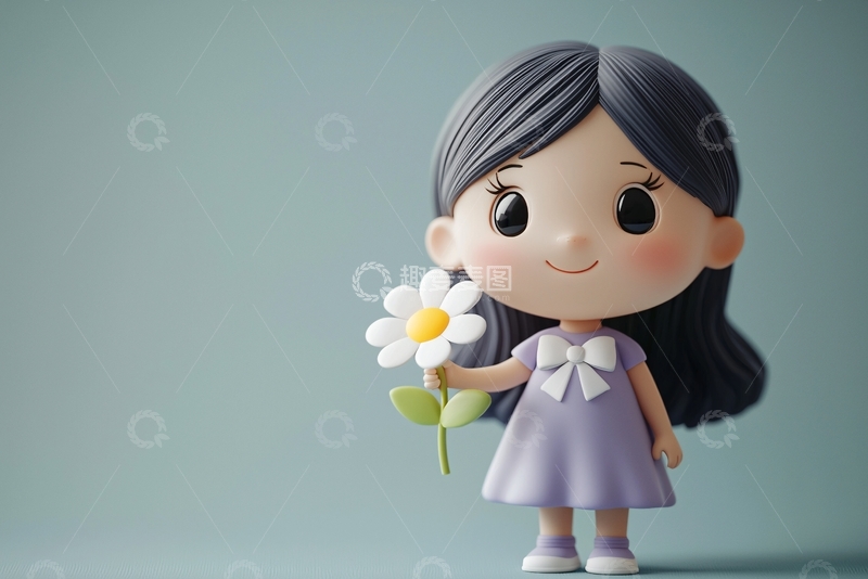 高清大图下载【趣麦麦图】可爱卡通女孩