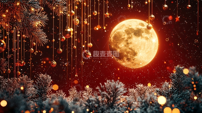 高清大图下载【趣麦麦图】金色月亮