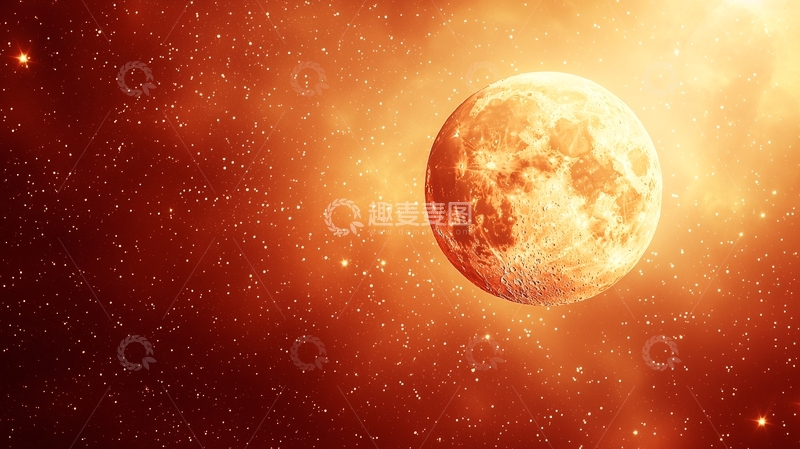 高清大图下载【趣麦麦图】橙色星球