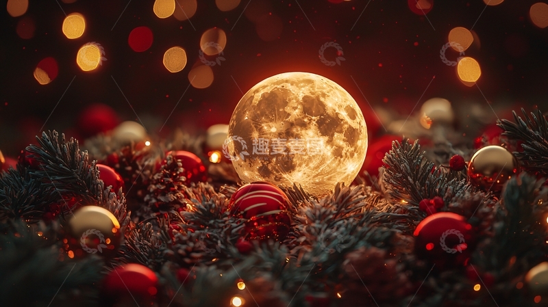 高清大图下载【趣麦麦图】圣诞节满月
