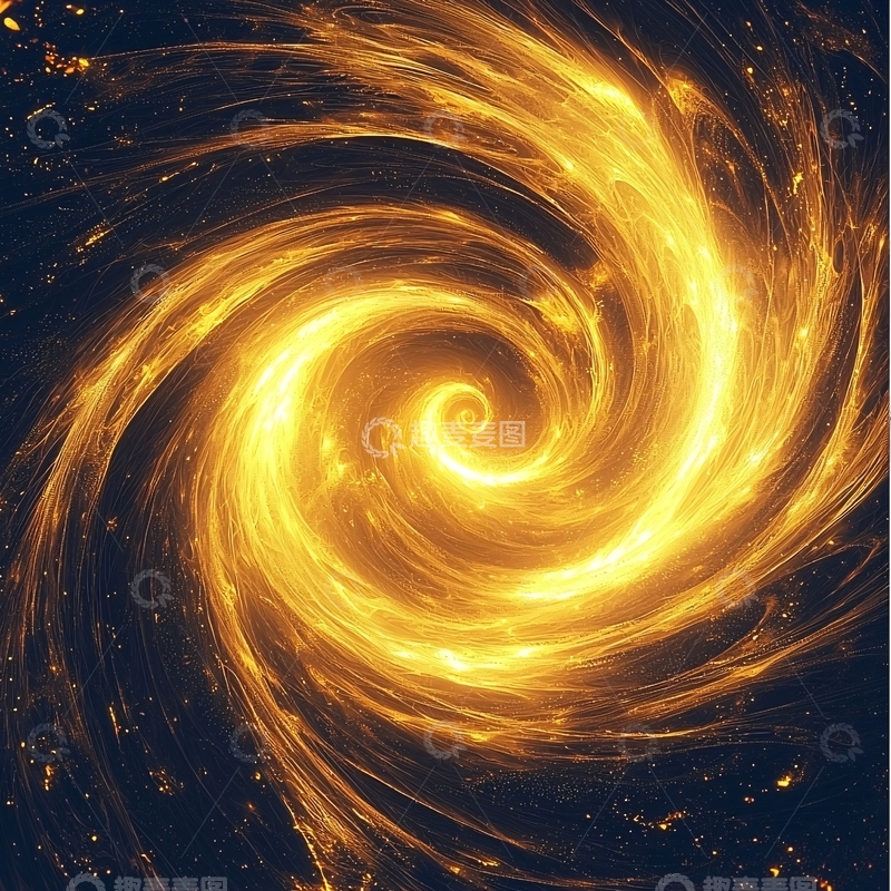 高清大图下载【趣麦麦图】金色螺旋火焰