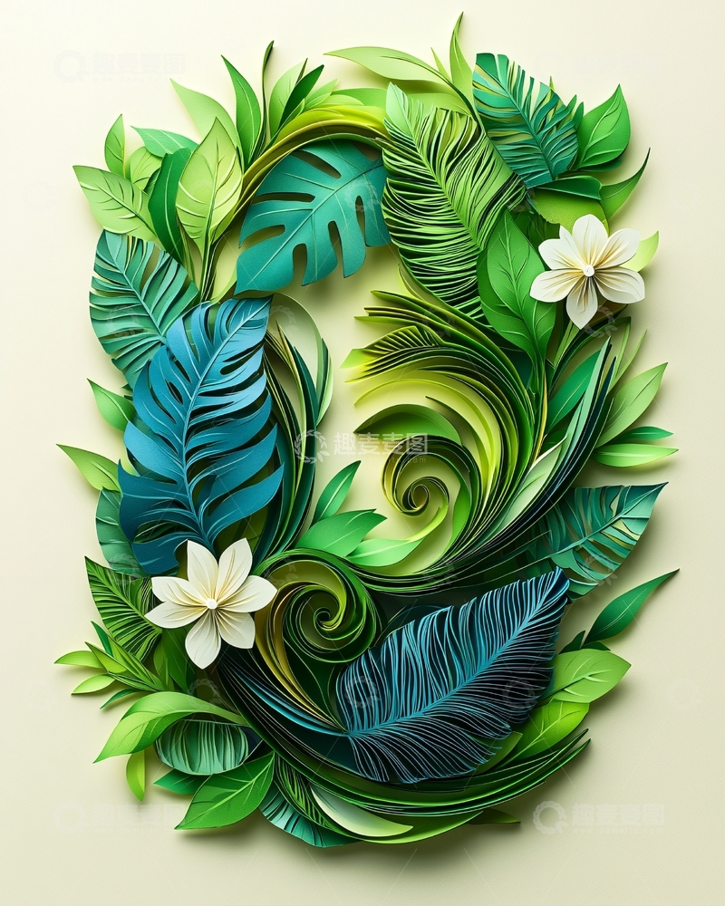 高清大图下载【趣麦麦图】纸艺花卉14