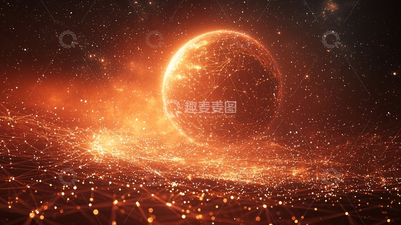 高清大图下载【趣麦麦图】燃烧的星球