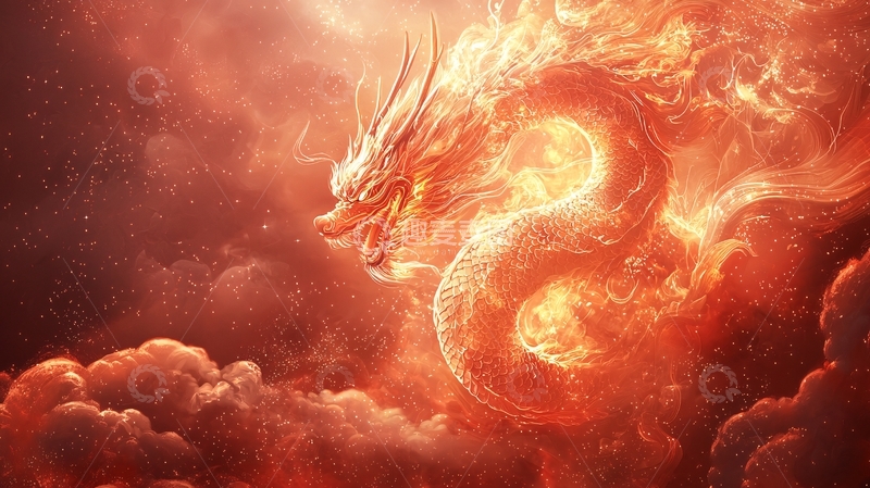 高清大图下载【趣麦麦图】火焰巨龙