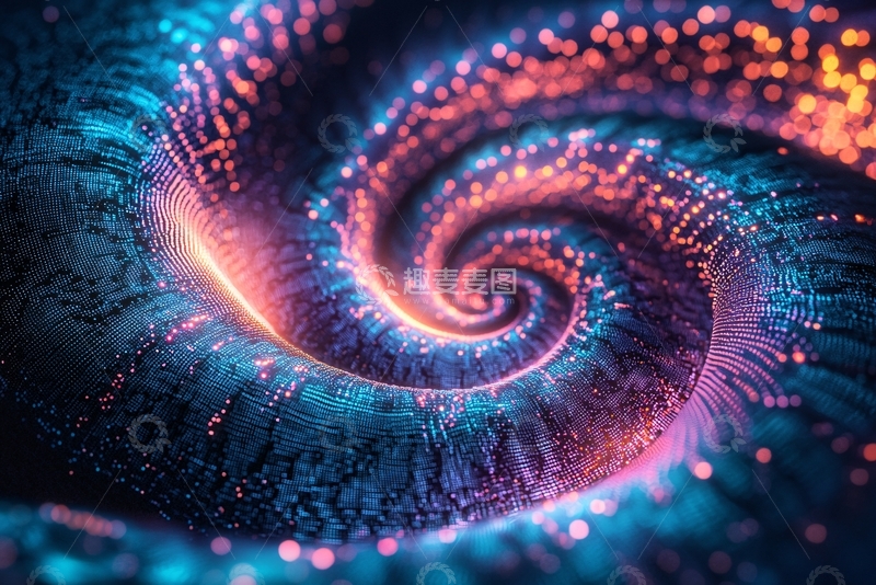 高清大图下载【趣麦麦图】绚丽多彩的螺旋光线