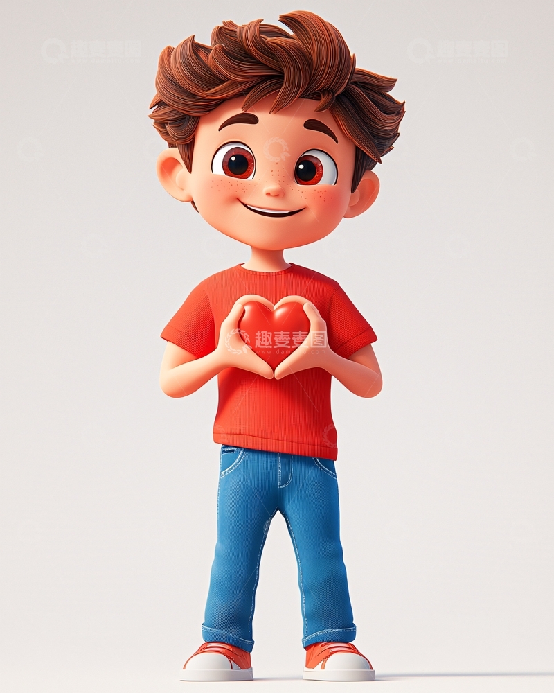 高清大图下载【趣麦麦图】卡通男孩