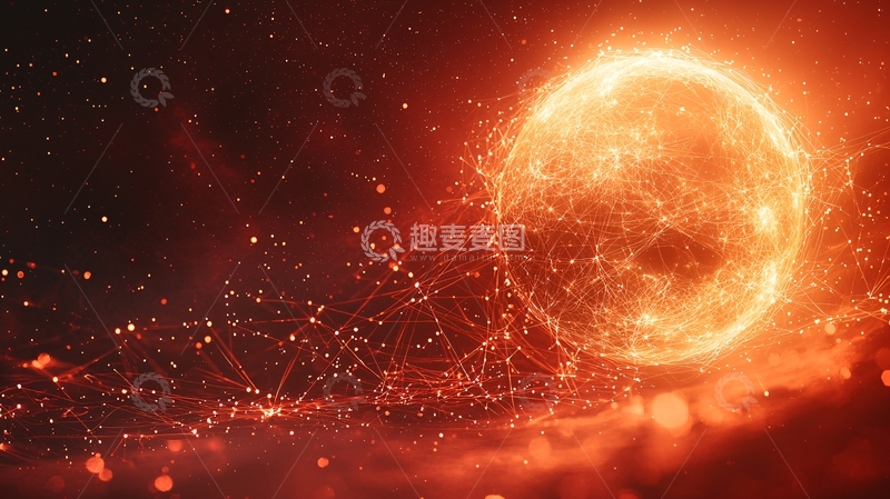 高清大图下载【趣麦麦图】燃烧的星球