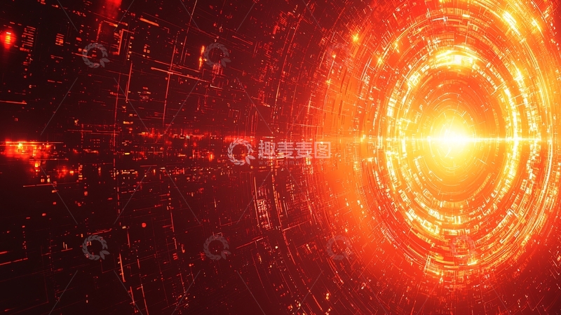 高清大图下载【趣麦麦图】红色能量漩涡
