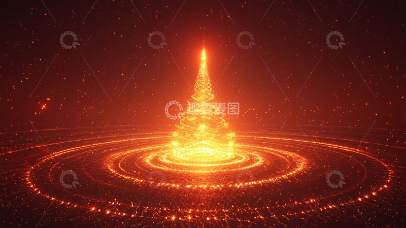 高清大图下载【趣麦麦图】光影圣诞树