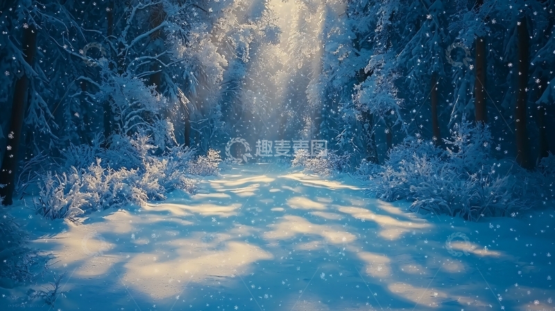 高清大图下载【趣麦麦图】冰雪森林