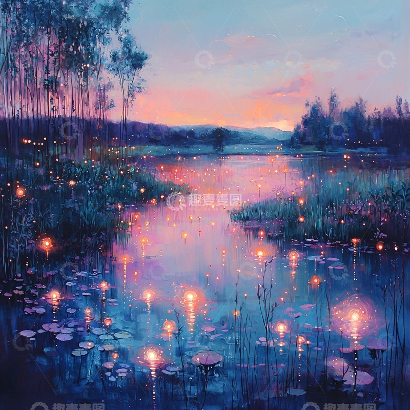 高清大图下载【趣麦麦图】梦幻湖泊4