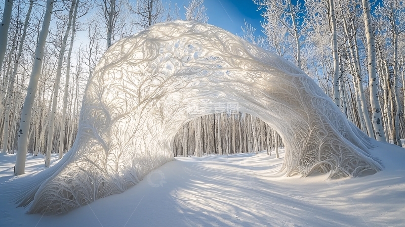 高清大图下载【趣麦麦图】冰雪森林拱门