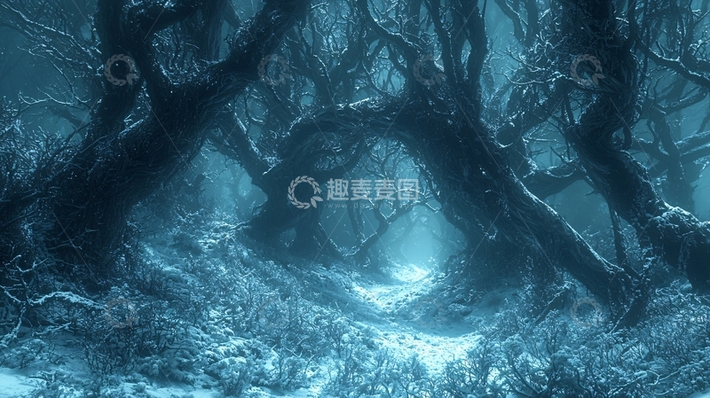 高清大图下载【趣麦麦图】雾气森林