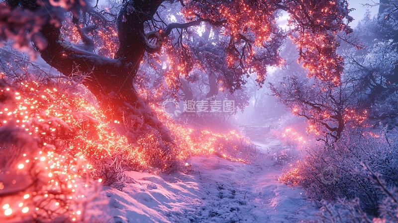 高清大图下载【趣麦麦图】冰雪森林