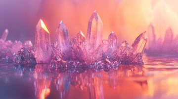 梦幻紫色水晶群