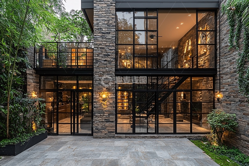 高清大图下载【趣麦麦图】现代风格石材别墅