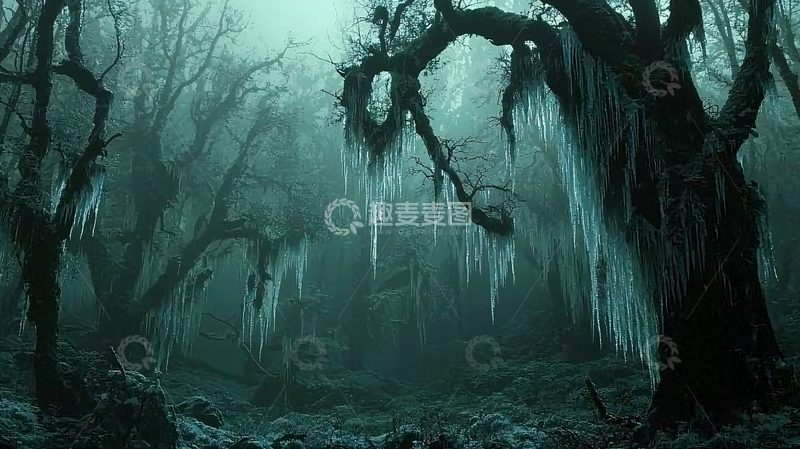 高清大图下载【趣麦麦图】雾气森林