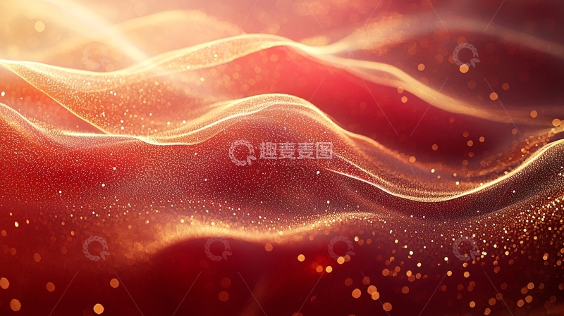 高清大图下载【趣麦麦图】金色波浪抽象背景