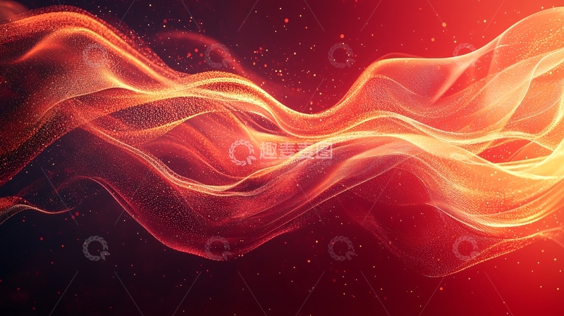 高清大图下载【趣麦麦图】红色火焰波浪