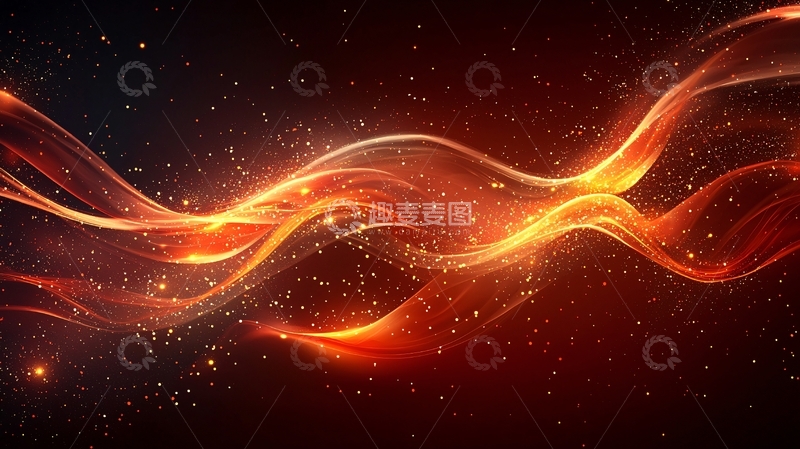高清大图下载【趣麦麦图】抽象火焰流光