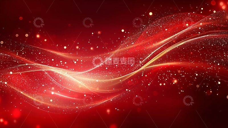 高清大图下载【趣麦麦图】红色光波背景