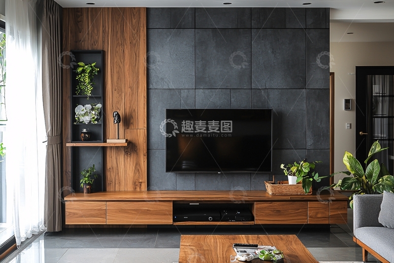 高清大图下载【趣麦麦图】现代简约电视背景墙