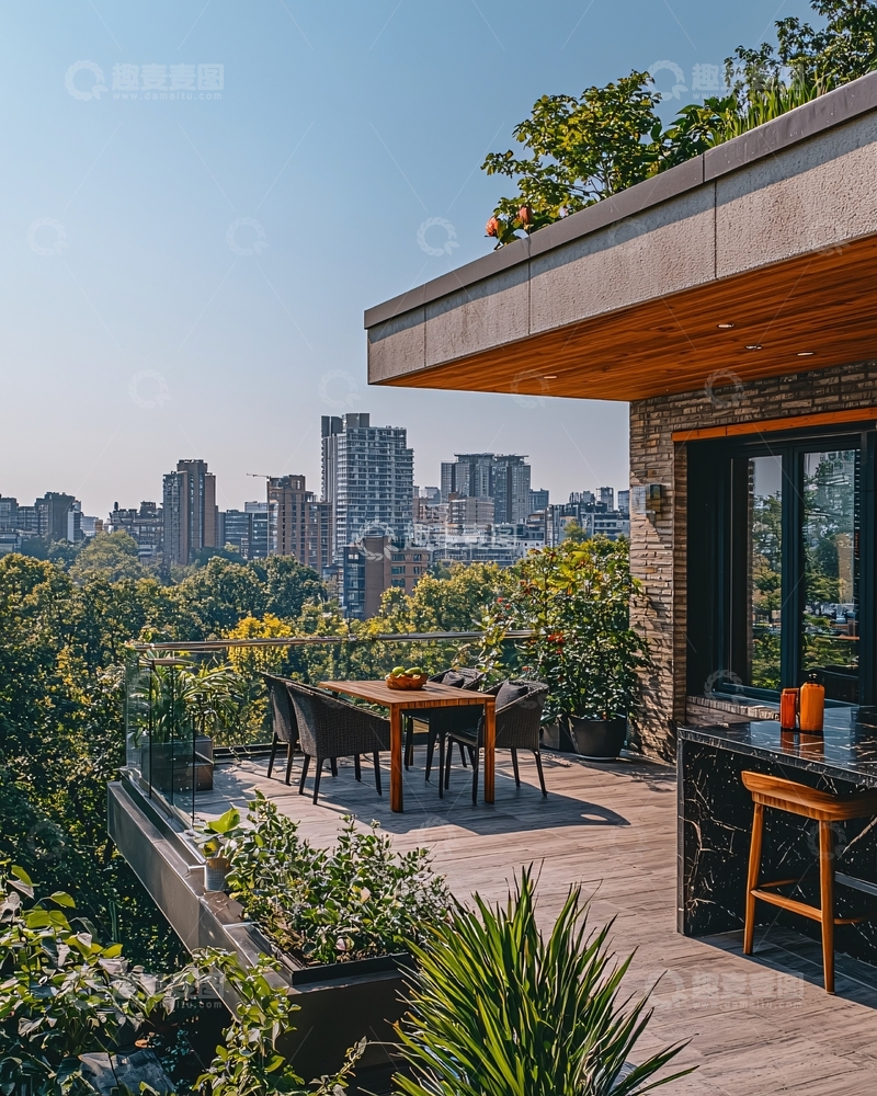 高清大图下载【趣麦麦图】城市景观露台