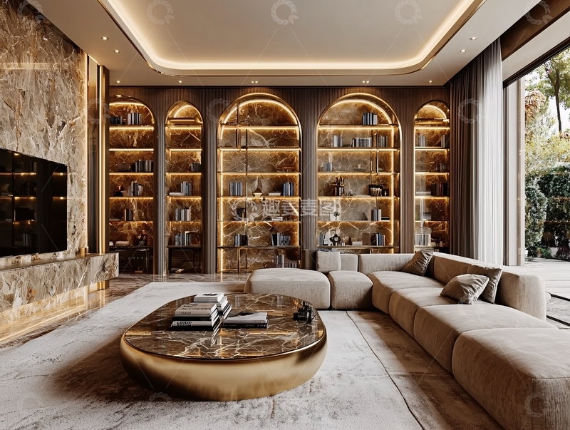 高清大图下载【趣麦麦图】高端奢华现代客厅