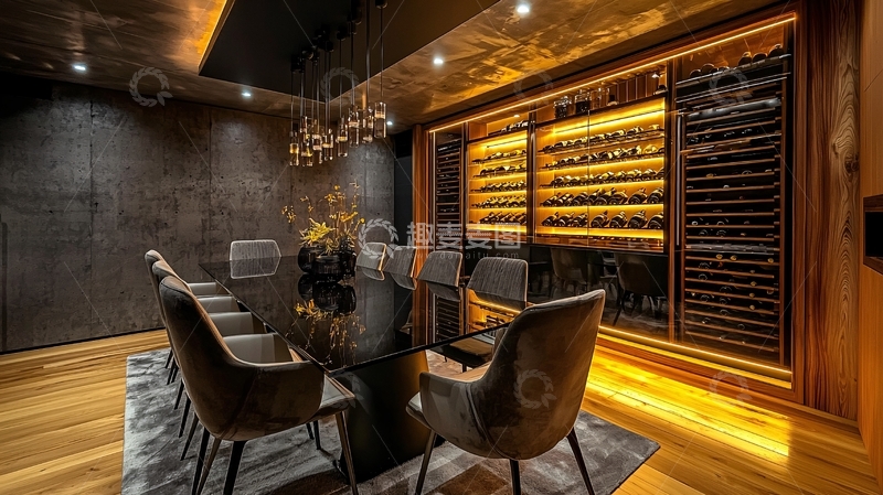 高清大图下载【趣麦麦图】高端酒窖餐厅