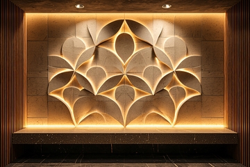 奢华酒店背景墙